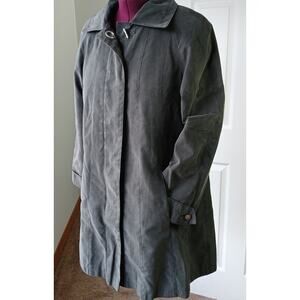 Fleet Street Flared Overcoat sz 6 removable liner hidden buttons vintage jacket